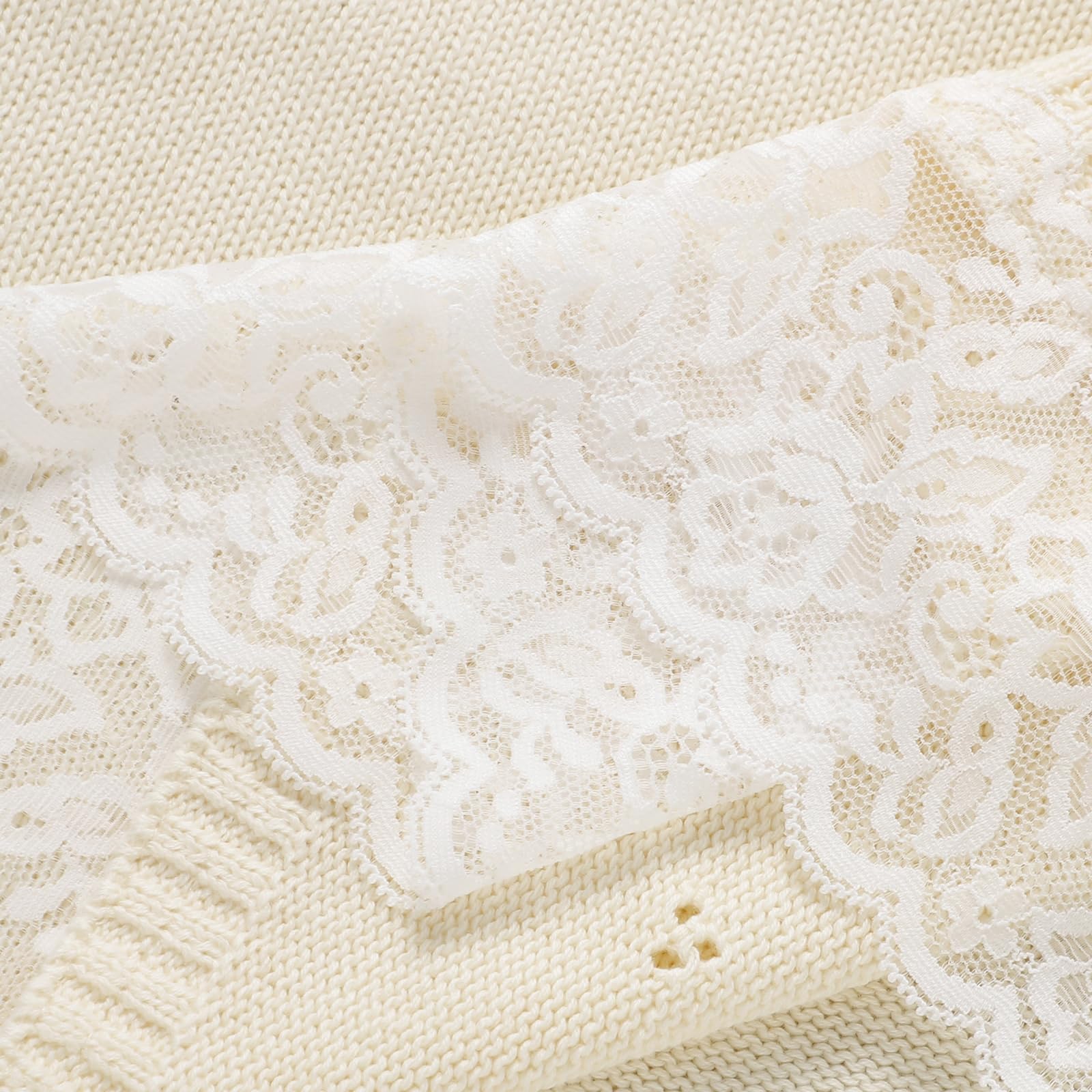 Hadetoto lace knit blanket cream being machine washed keeps softness