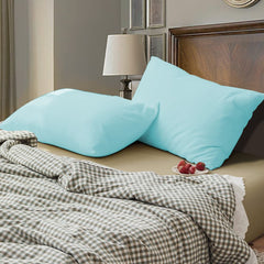 Hadi Bedding Company mint pillowcase packaging demonstrates premium quality