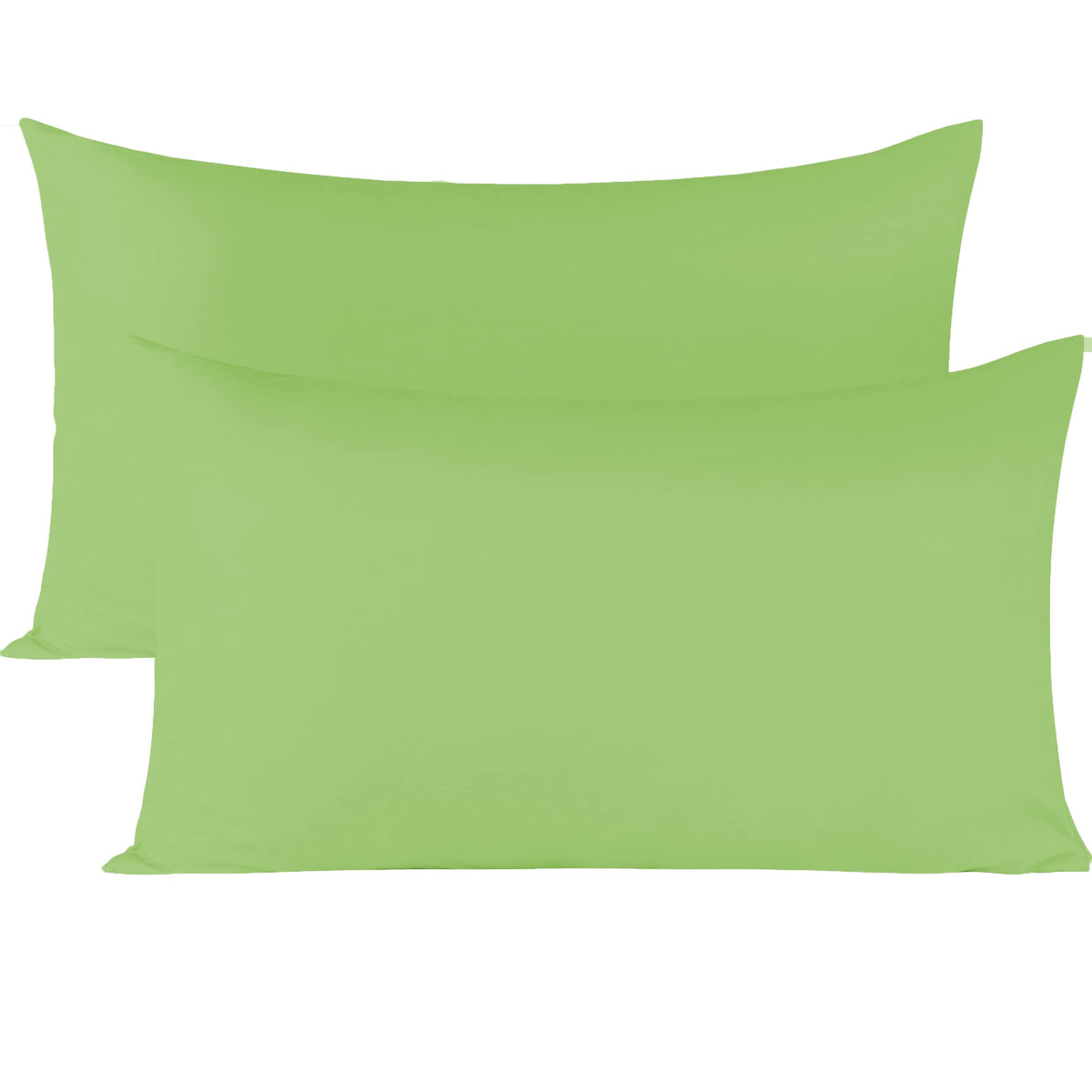 Hadi Bedding toddler travel pillowcase in sage green, front view showing soft, breathable fabric.
