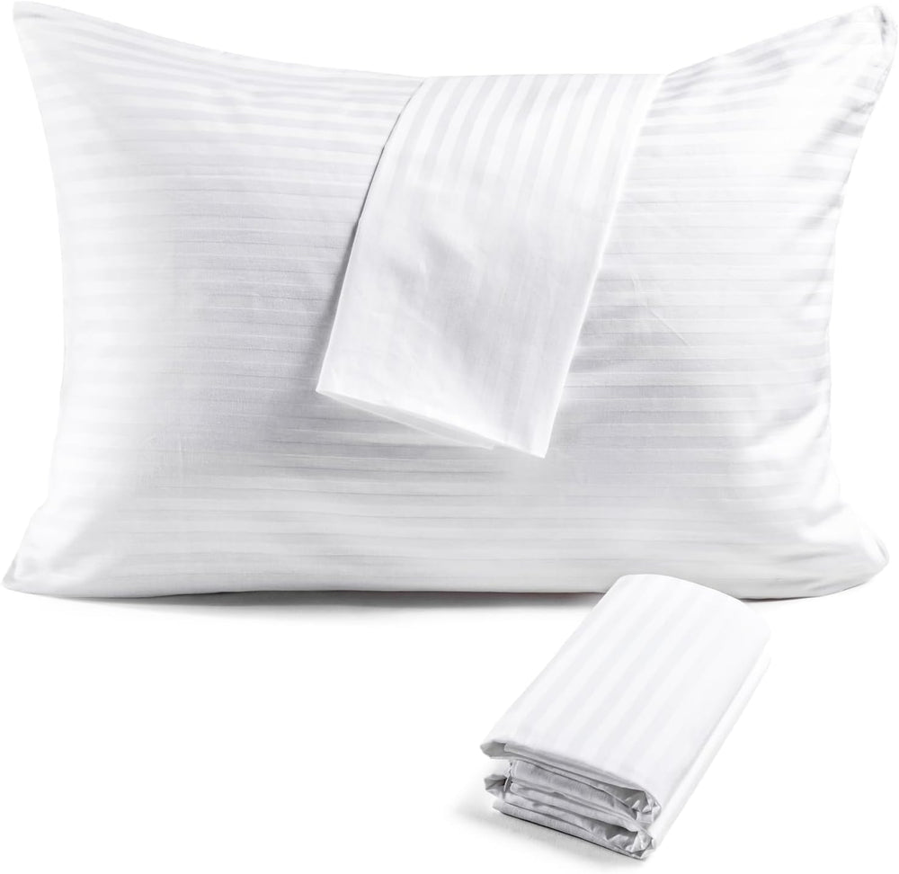 Hadi Bedding toddler travel stripes pillowcase 12x16 with zipper closure, breathable