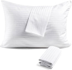 Hadi Bedding toddler travel stripes pillowcase 12x16 with zipper closure, breathable
