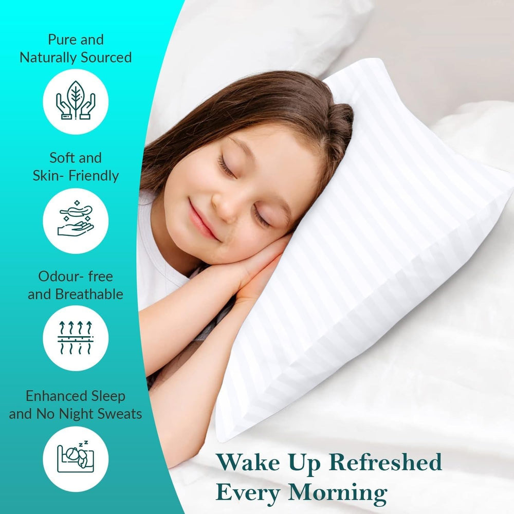 Hadi Bedding 12x16 pillowcase with stripes, soft Egyptian cotton feel for kids