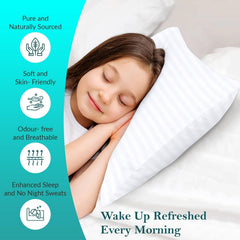 Hadi Bedding 12x16 pillowcase with stripes, soft Egyptian cotton feel for kids