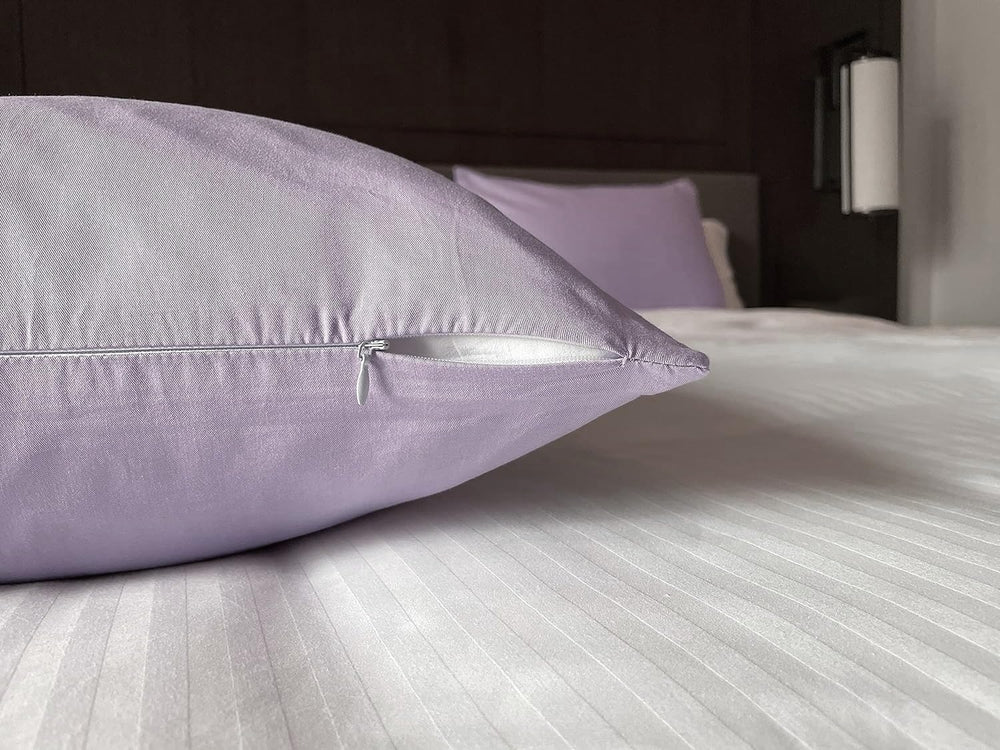 Hadi Bedding Egyptian cotton weave pillowcase highlighting breathable, wrinkle-resistant fabric