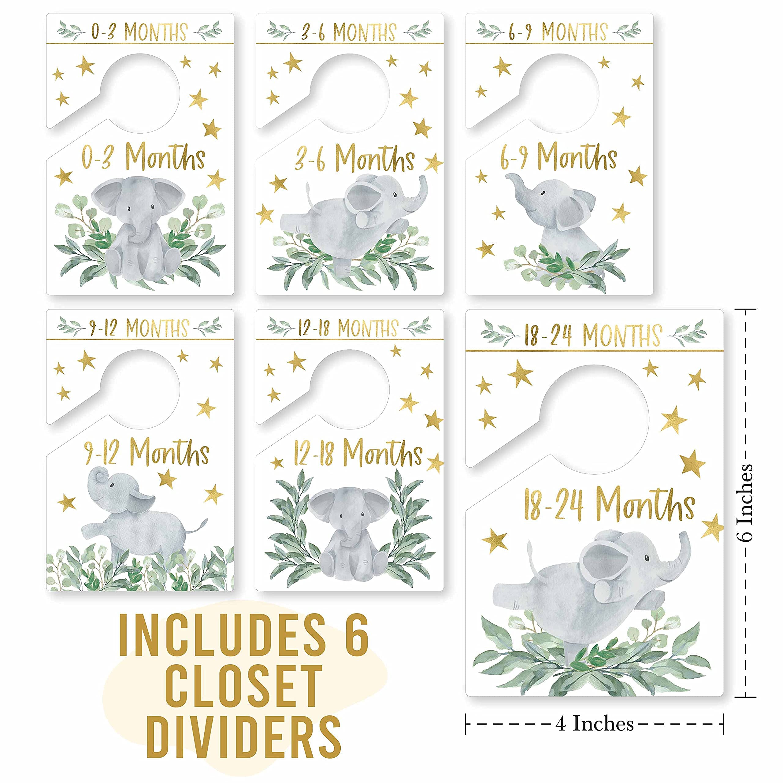 Elephant-themed Hadley Designs dividers simplify nursery storage and retrieval