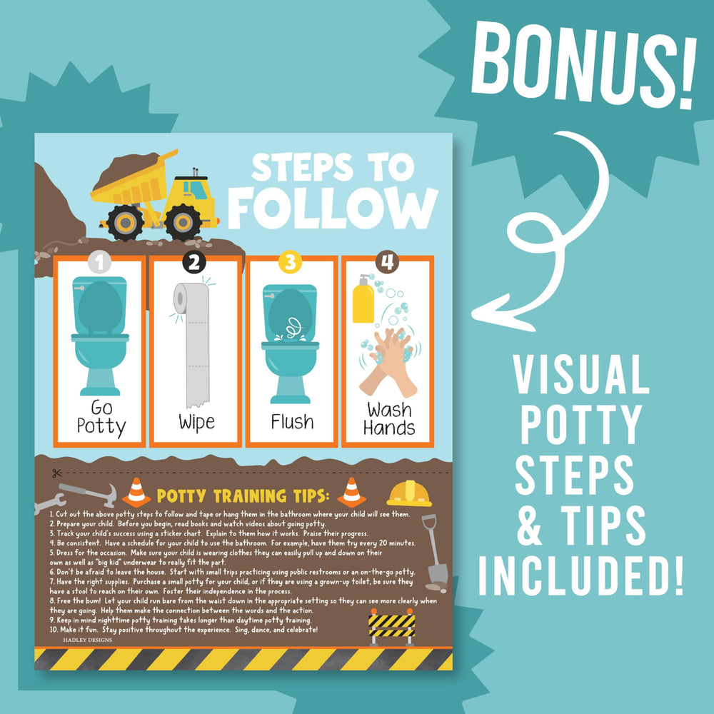 Potty advent calendar option with Hadley Designs charts supports gradual milestones.