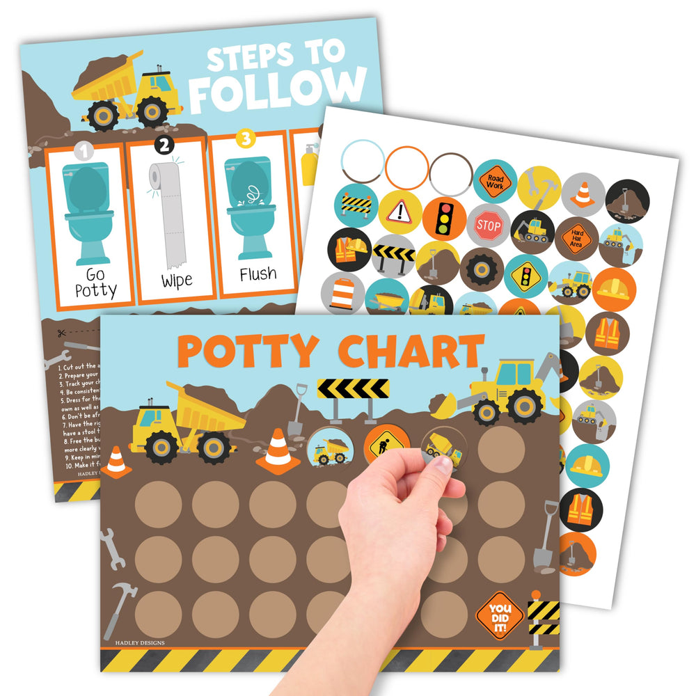 Hadley Designs potty chart for boys with posters to boost engagement.