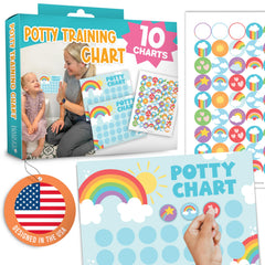 Hadley Designs potty chart poster 01: colorful toddler motivation for potty learning.