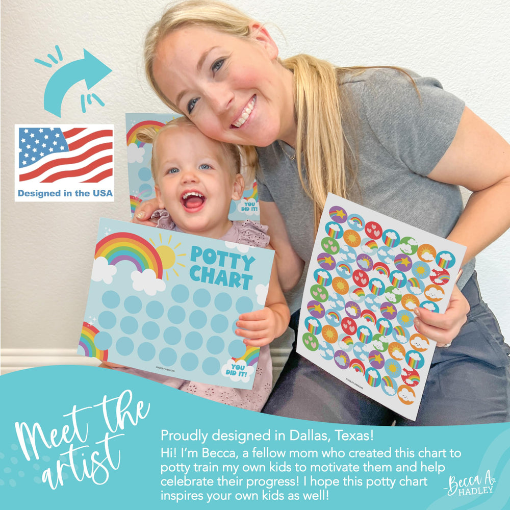 Hadley Designs potty chart poster 03: cheerful rewards to encourage routine.