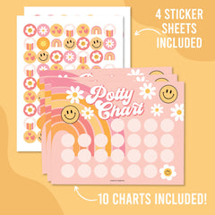 Hadley Designs potty chart progress tracking example demonstrates clear milestones for parents