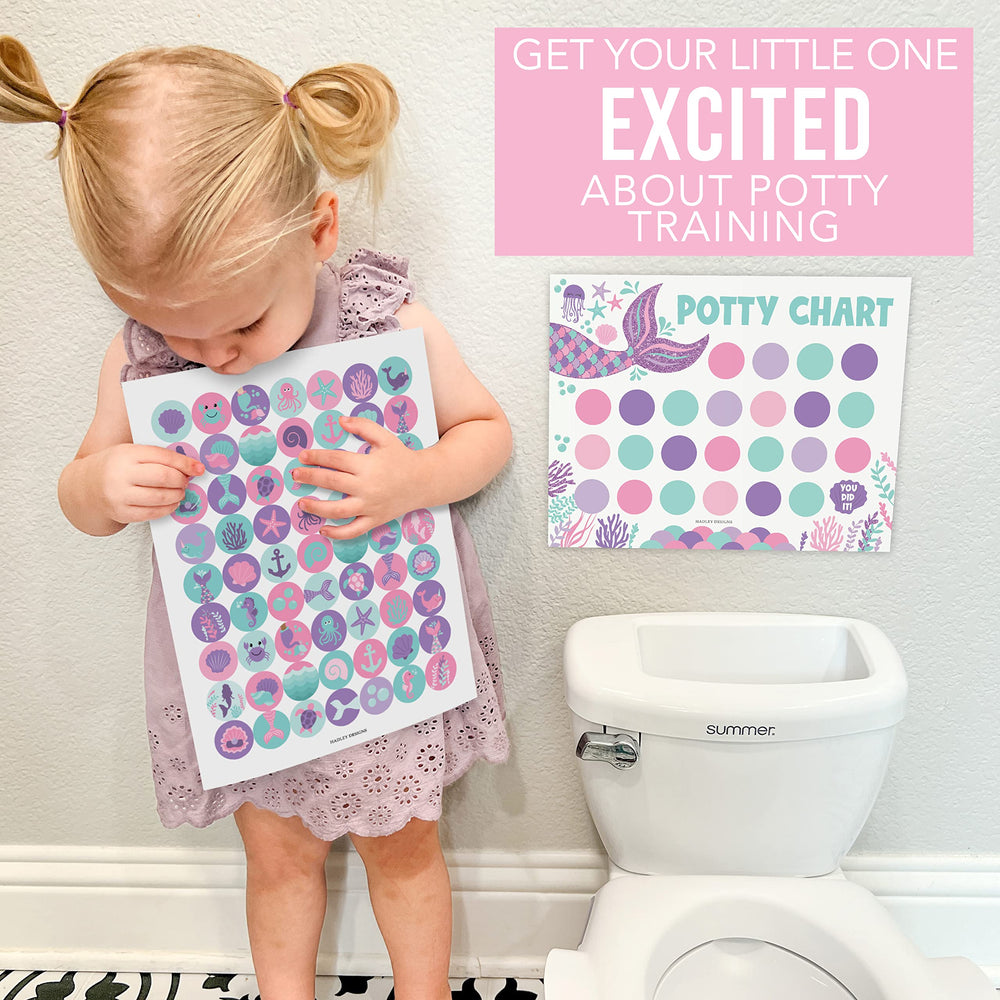 Hadley Designs reward stickers support positive potty time incentives.
