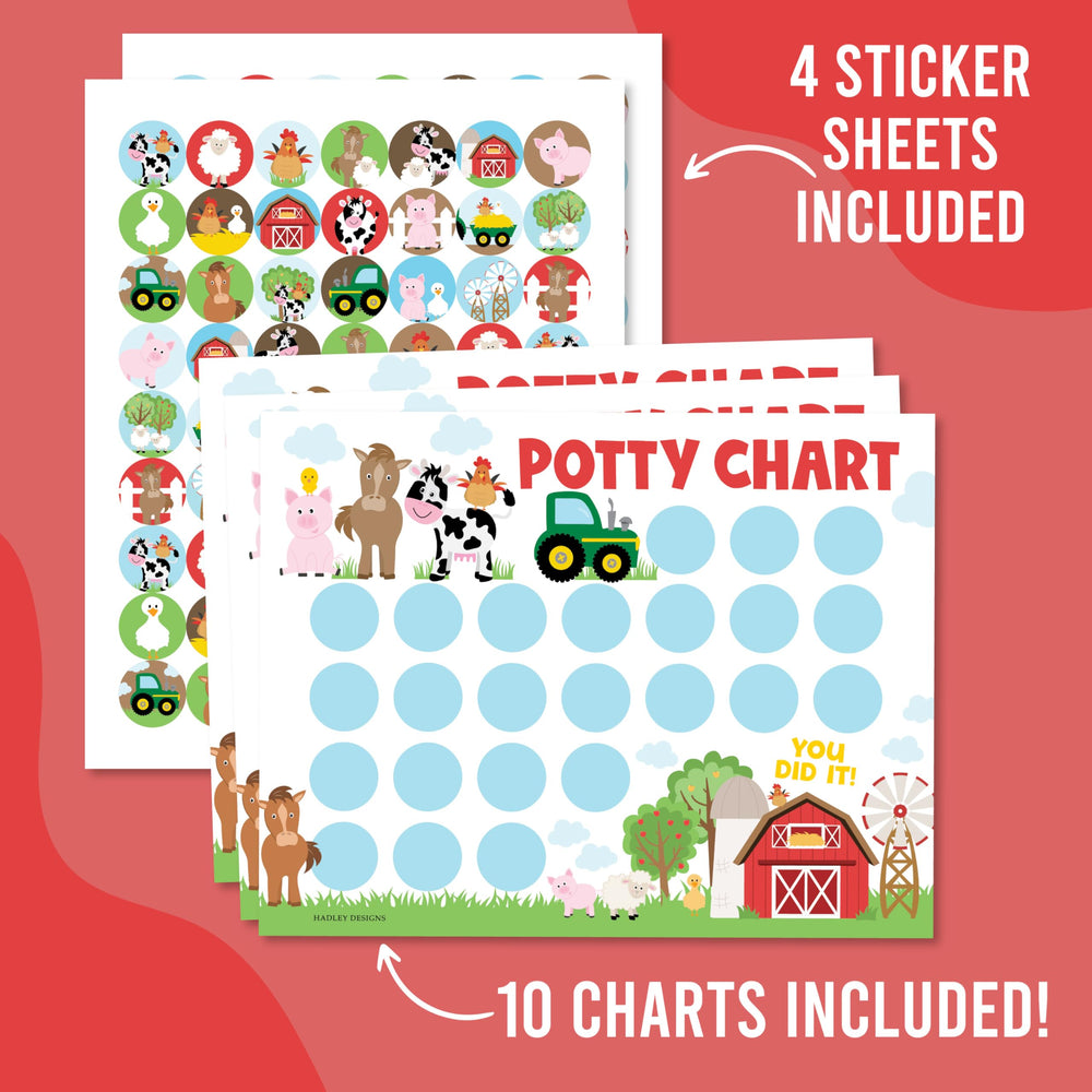 Toddler uses Hadley Designs potty chart during bathroom routine