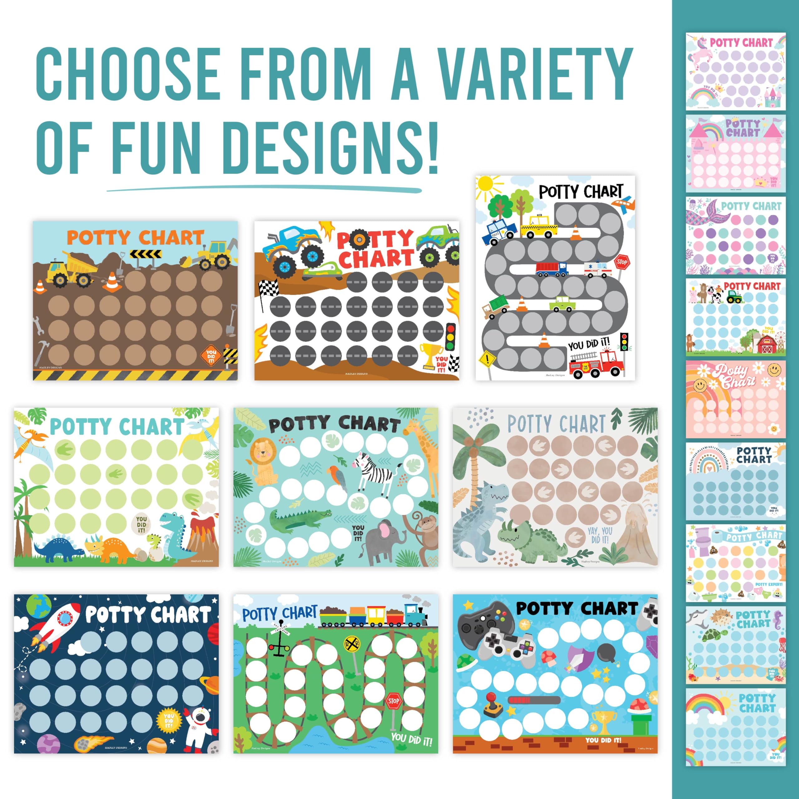 Hadley Designs potty chart for toddlers boy with space stars design supports routine