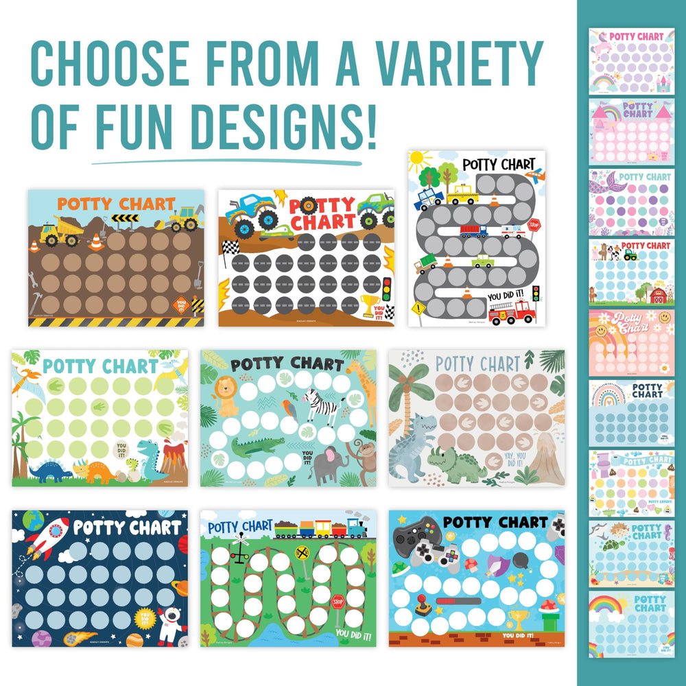 Hadley Designs potty chart for toddlers boy with space stars design supports routine