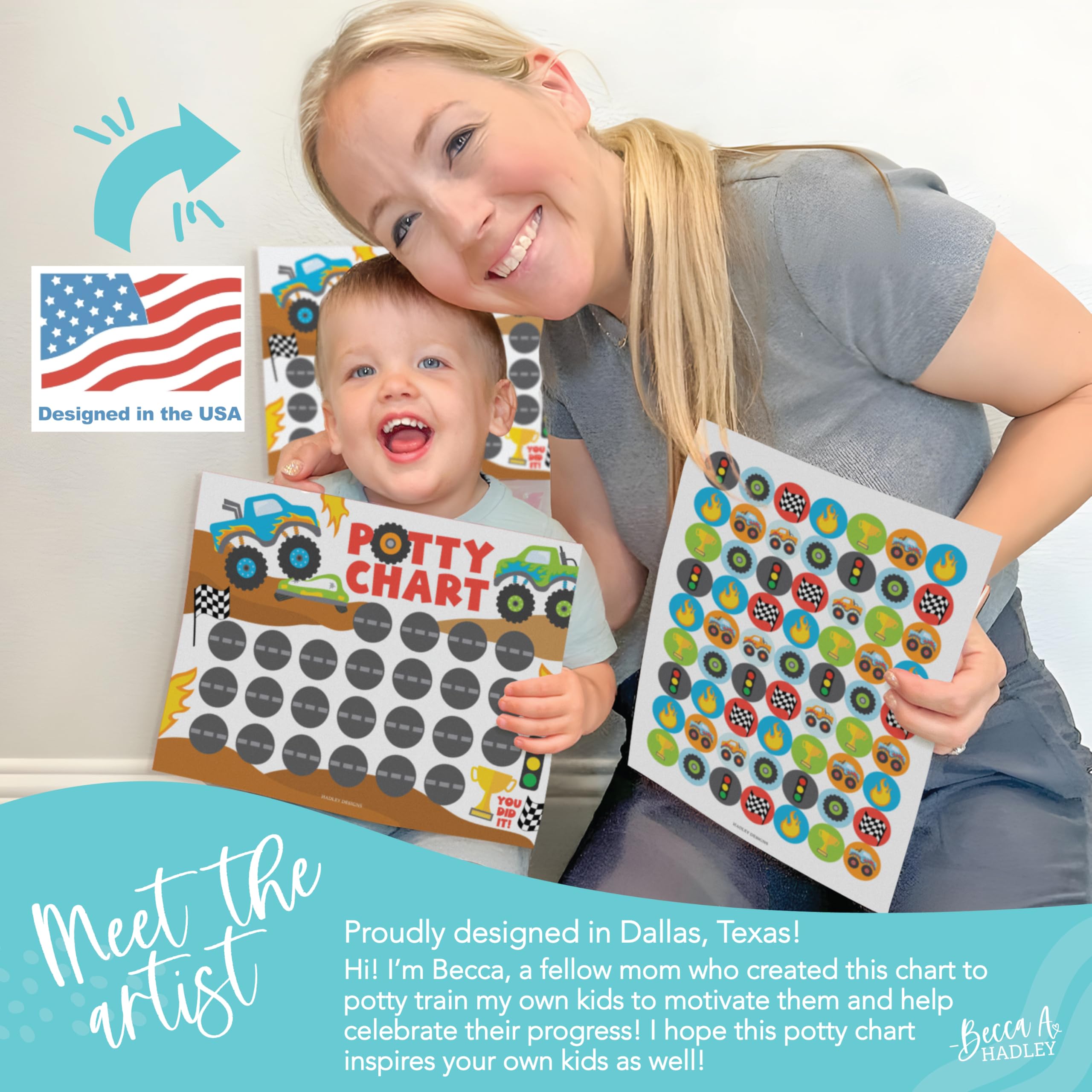 Hadley Designs toilet-training tracker helps families monitor daily milestones.