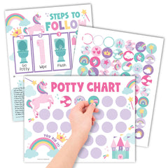 Hadley Designs unicorn stickers boost potty training motivation for toddlers