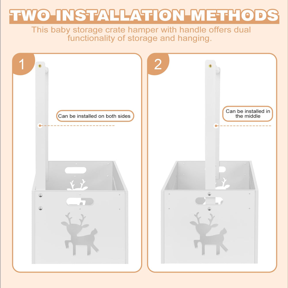 HAFTKD wooden baby shower crate closet easy assembly with pre-drilled parts.