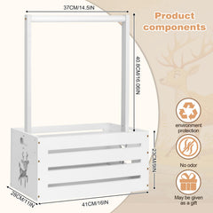HAFTKD wooden baby shower crate closet inside storage for plush toys and essentials.
