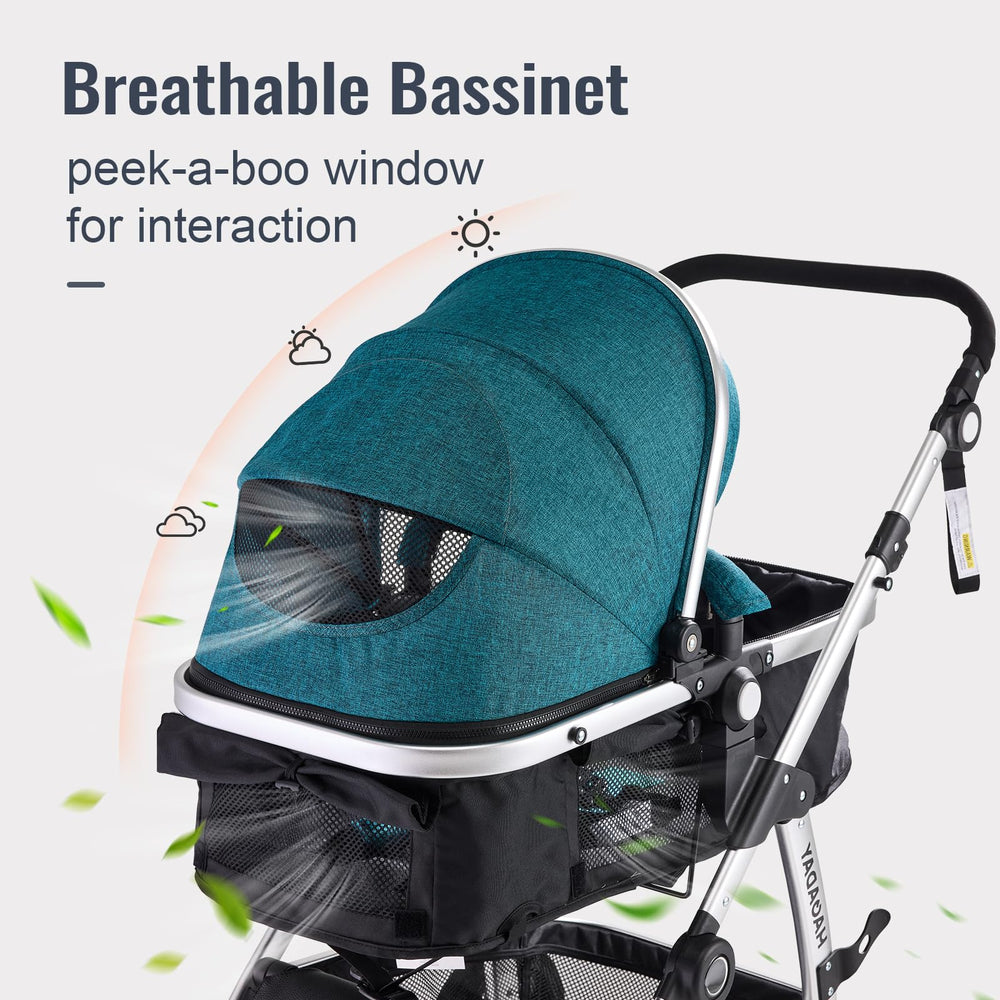 Hagaday stroller handlebar adjusted to four heights for comfort