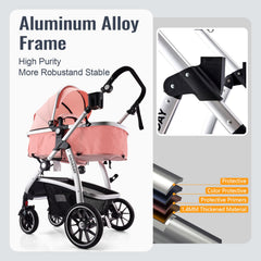 Hagaday all-terrain wheels with suspension for smooth rides on varied surfaces.