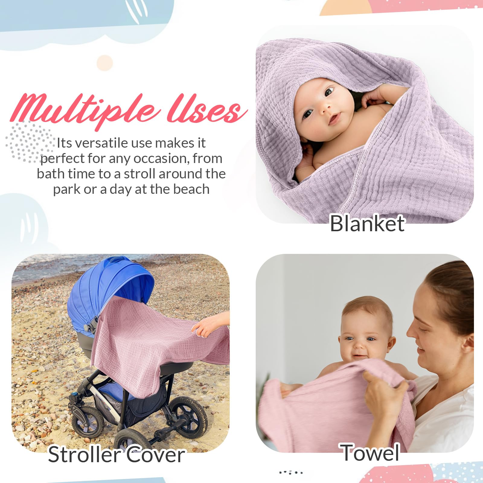 Hahafelt pink bib, breathable protection against spills.