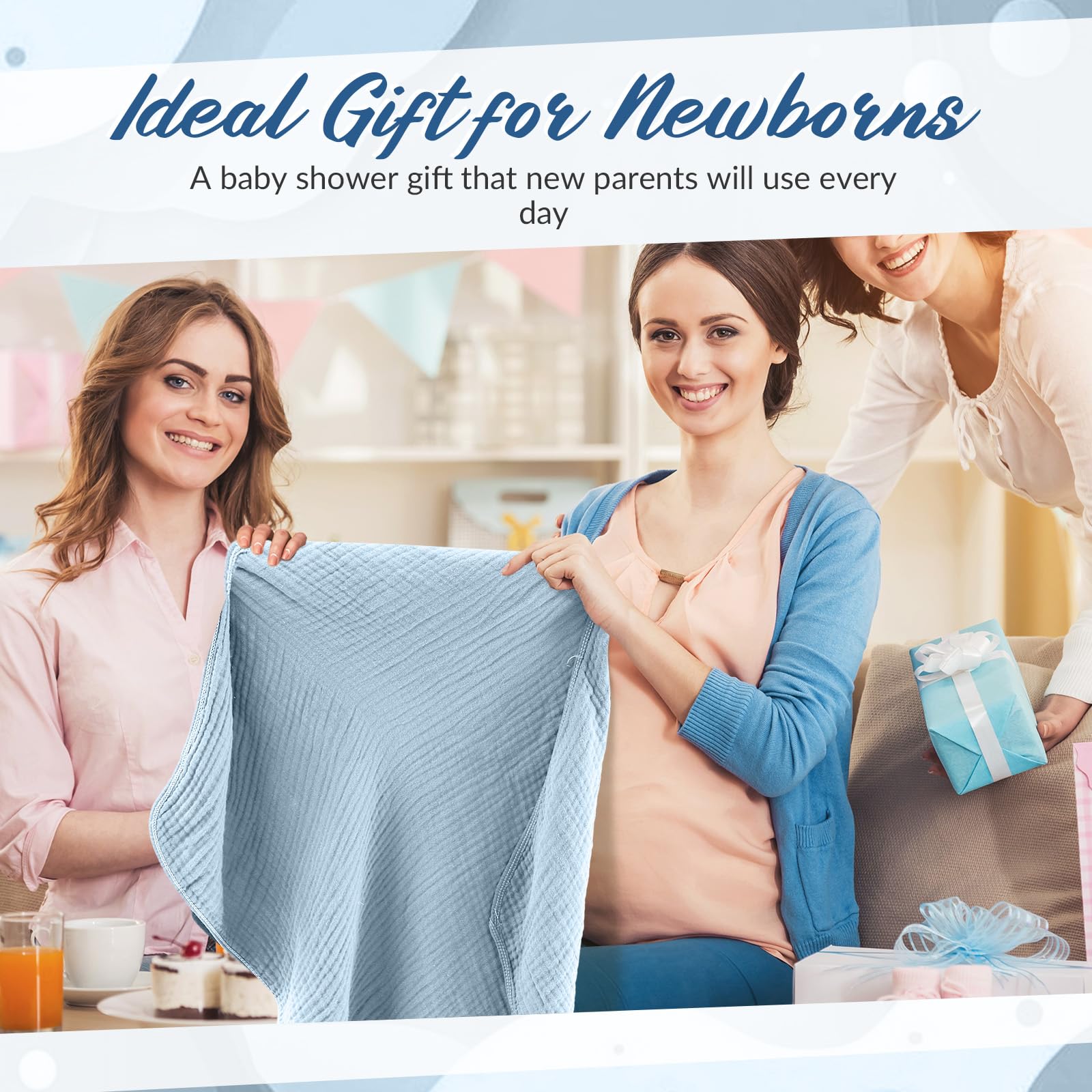 Hahafelt blue navy bath time gift set for families