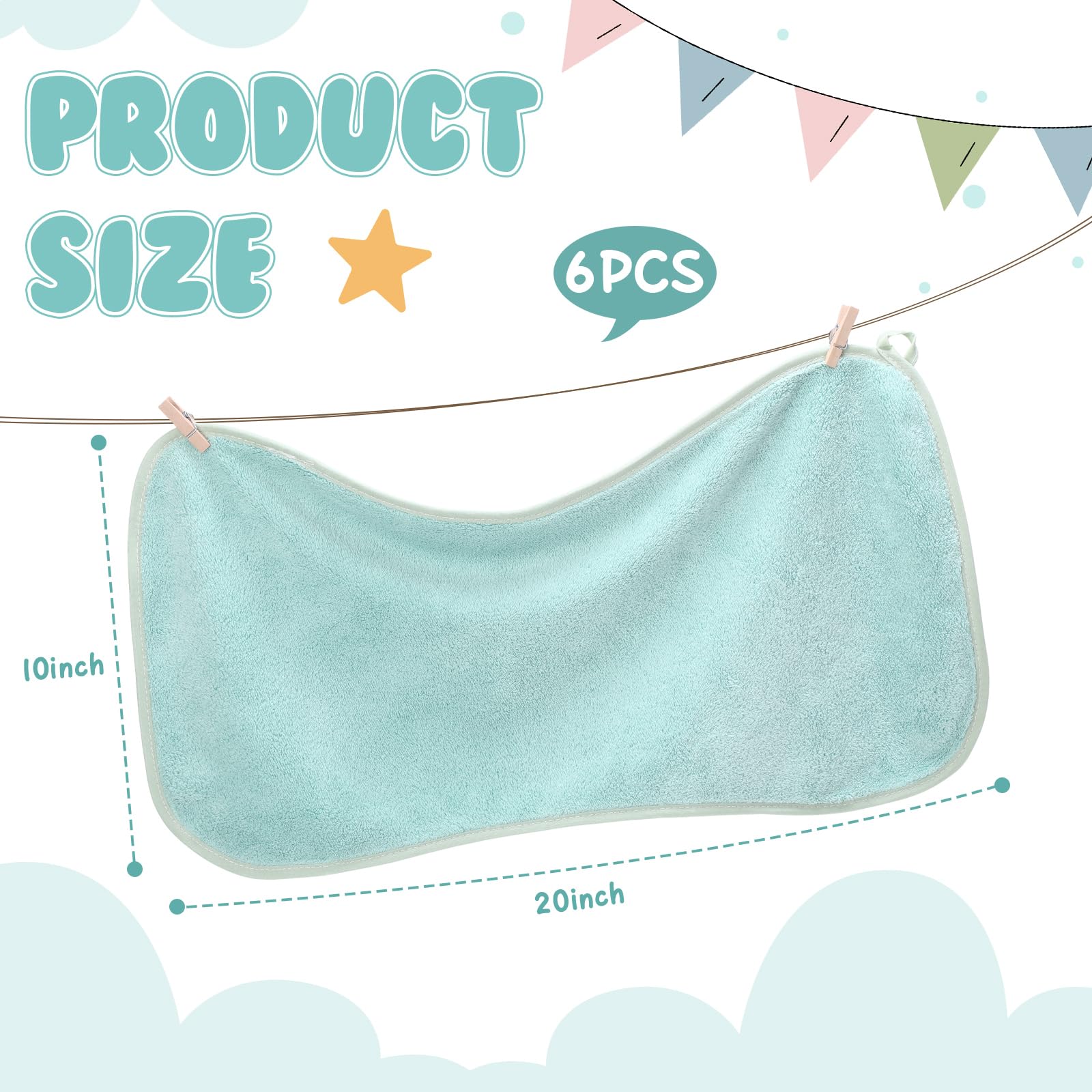 Hahafelt coral fleece burp cloths—high absorbency to manage spit-ups.
