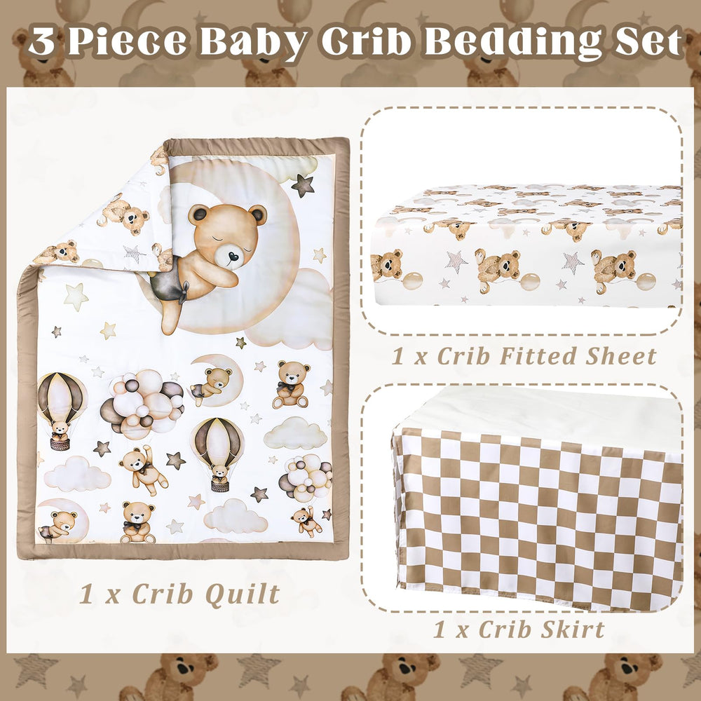 Hahafelt crib fitted sheet with elastic band for secure, easy changes