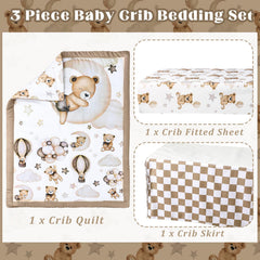 Hahafelt crib fitted sheet with elastic band for secure, easy changes