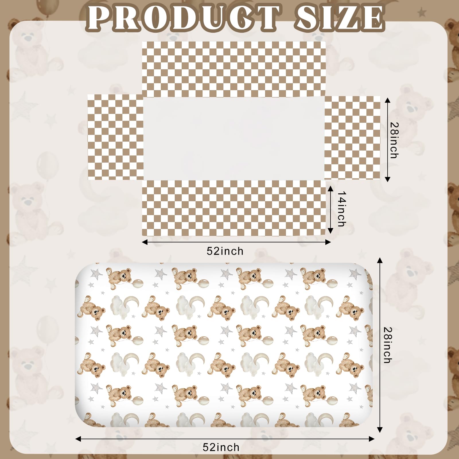 Hahafelt crib skirt with 14-inch drop for a neat nursery look
