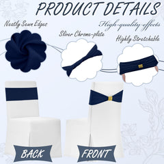 Hahafelt elastic bowknot design offers quick, secure chair decoration.