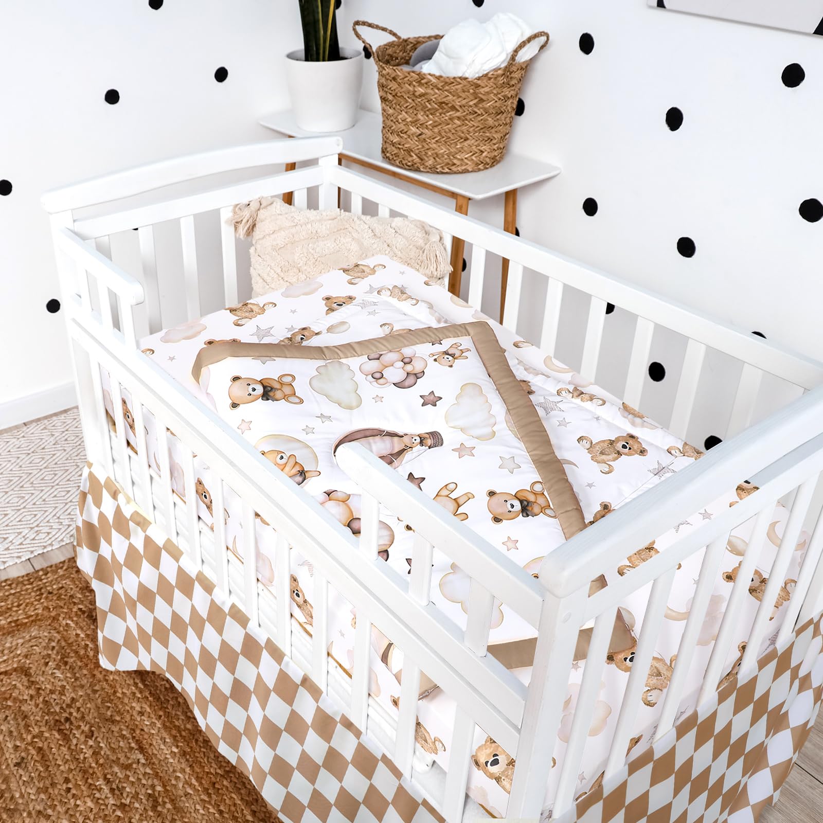 Hahafelt front-back quilt print offering reversible styling options