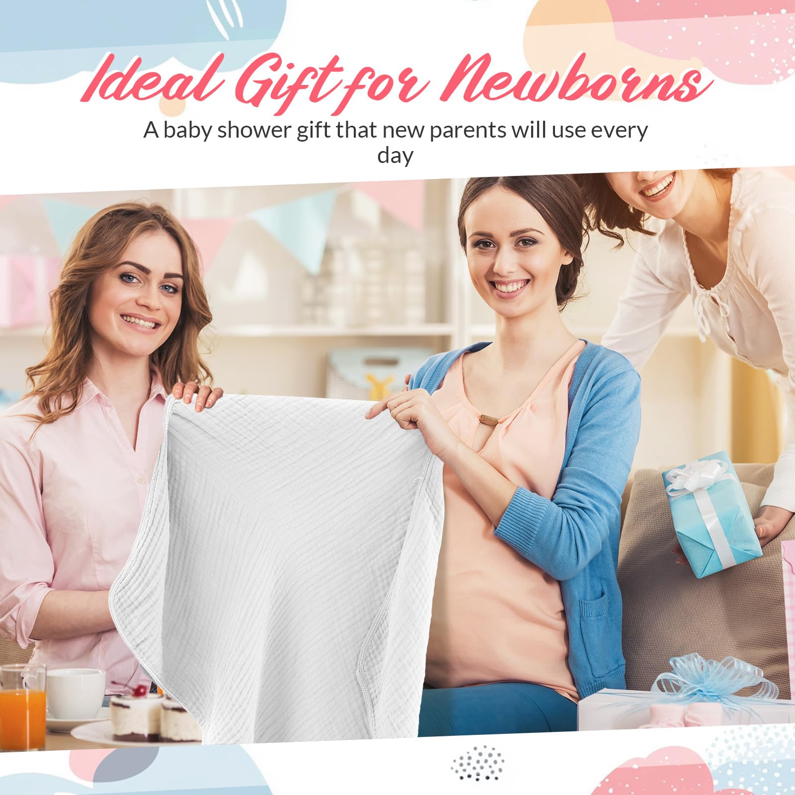 Hahafelt muslin baby swaddle blanket; versatile warmth and comfort