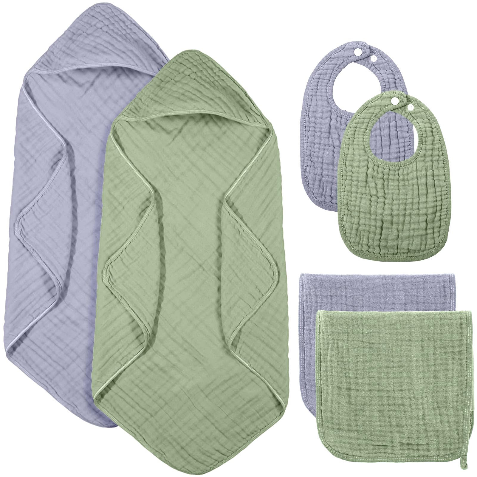 Hahafelt light blue hooded towel, ultra-absorbent for gentle newborn baths.