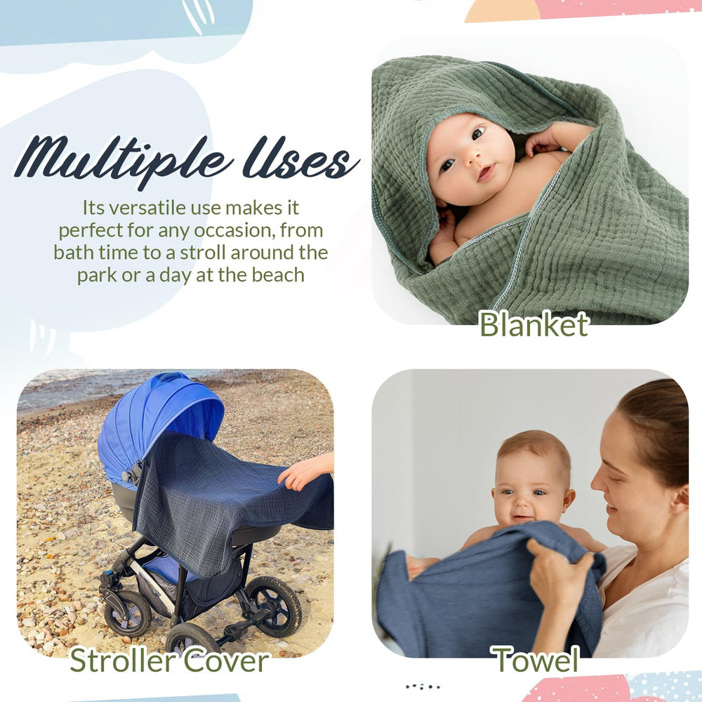 Hahafelt blue bib, keeps clothes dry from drool