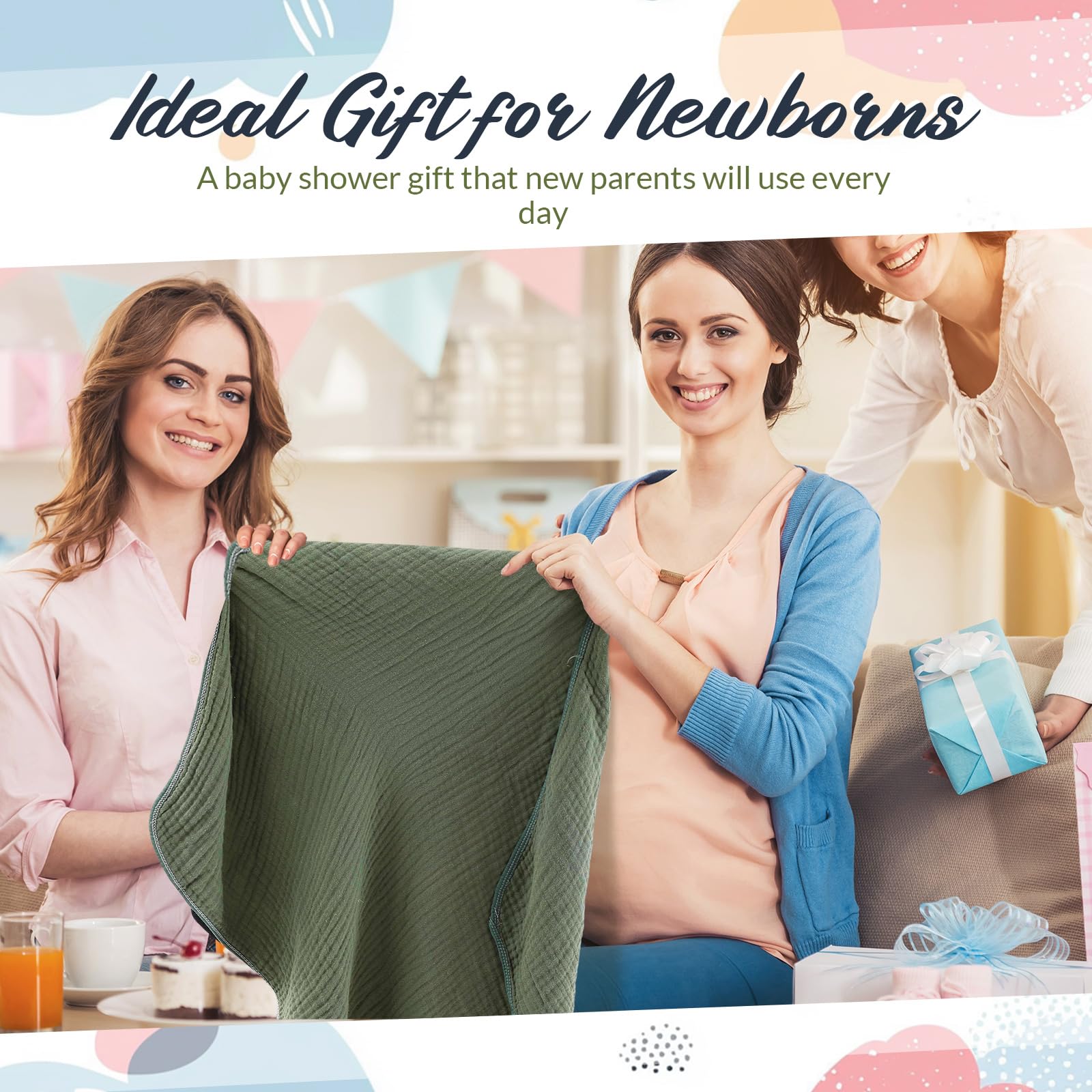 Hahafelt green bib, practical feeding accessory for busy days