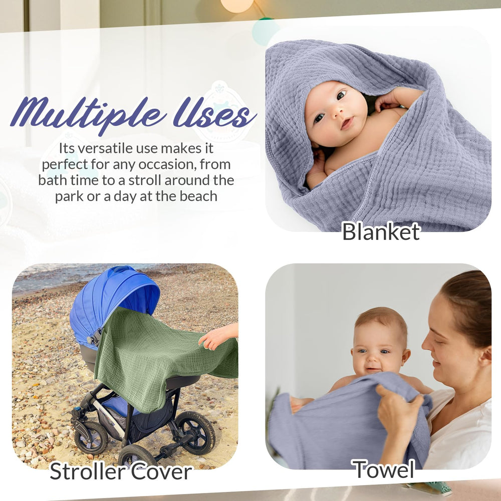 Hahafelt light blue bib, keeps clothes dry during drool and feeds.