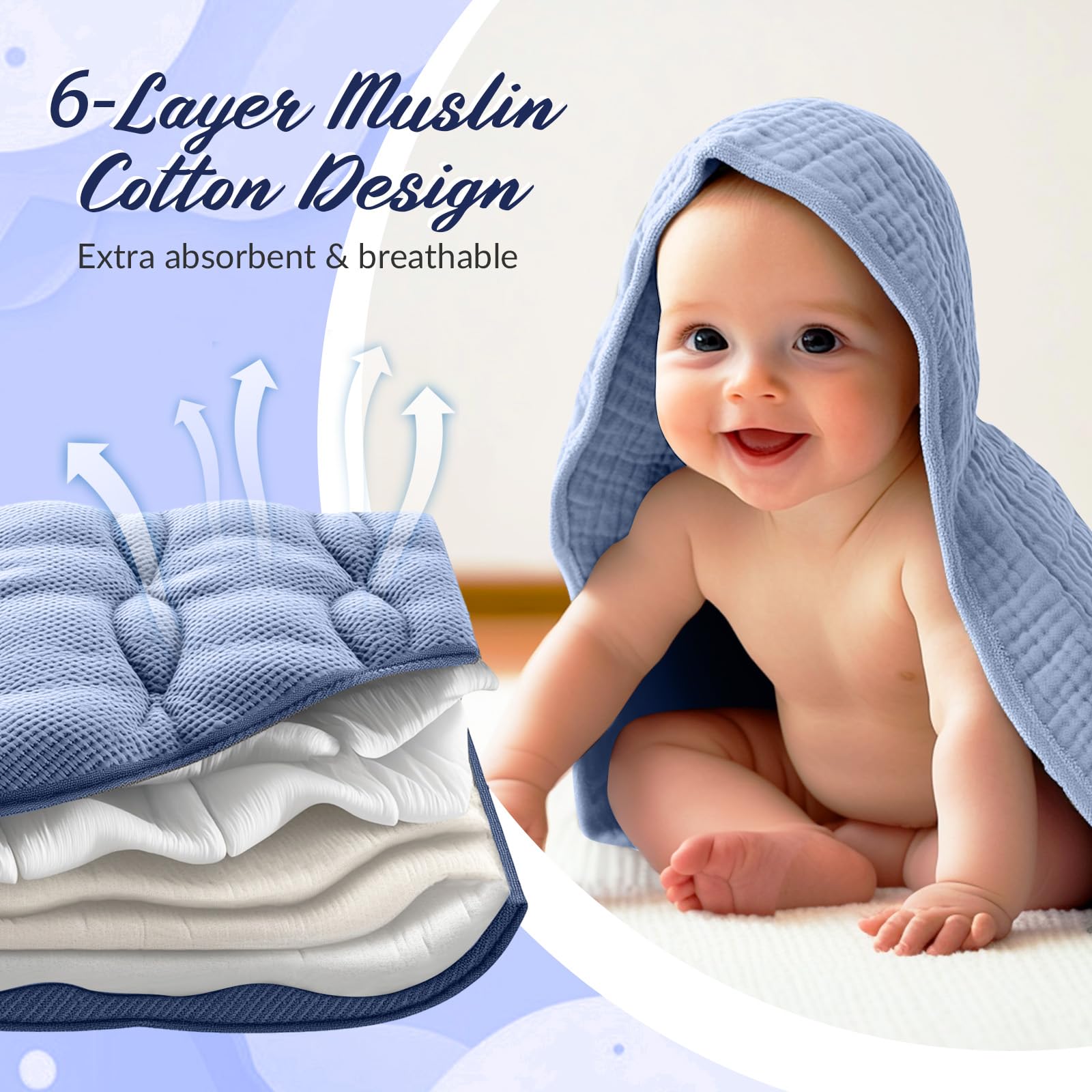 Hahafelt muslin washcloth, soft and versatile for daily cleansing.