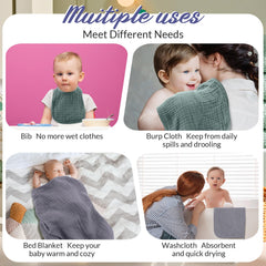 Hahafelt muslin washcloths soft and quick-drying for newborn care.
