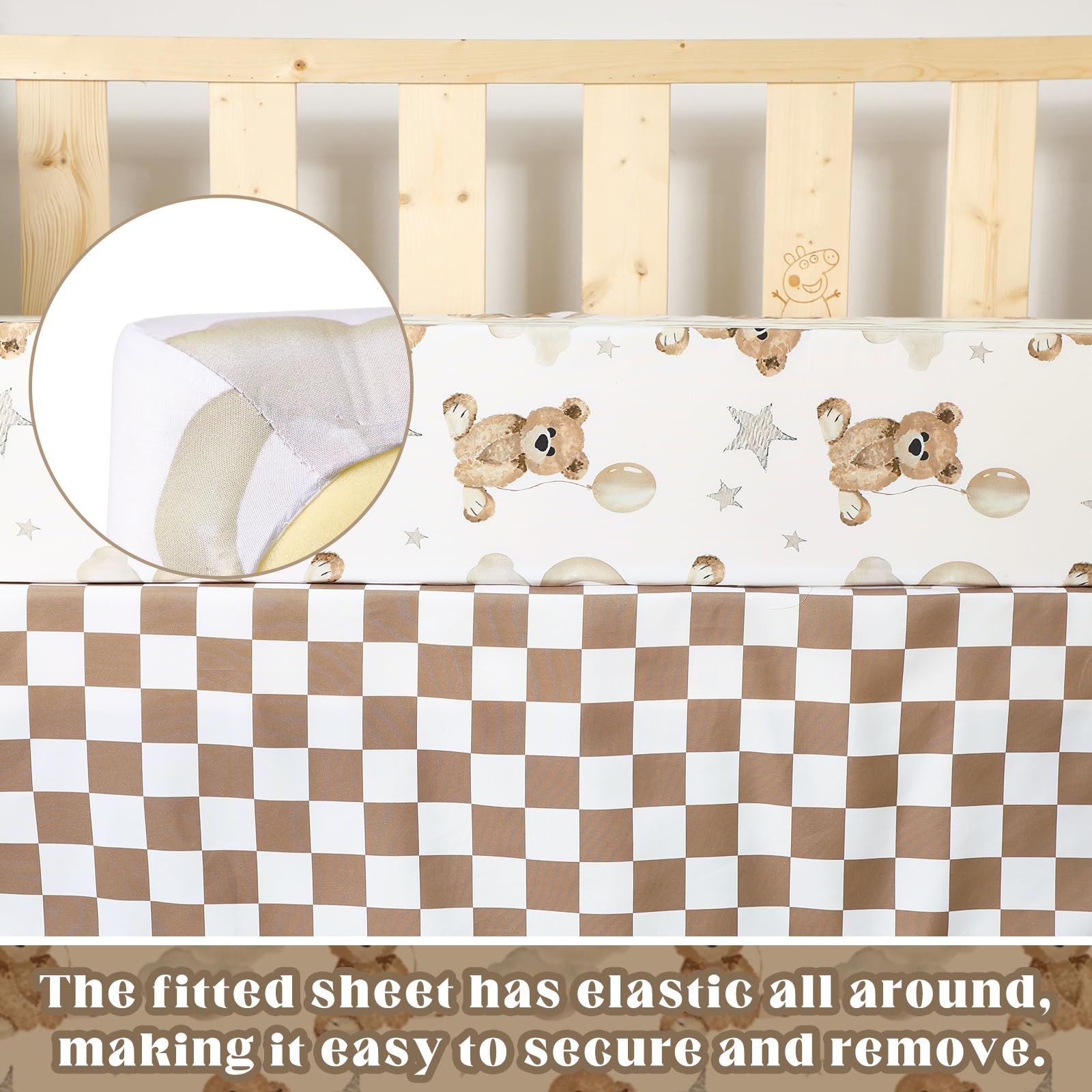 Hahafelt neutral nursery decor bedding harmonizes with any crib
