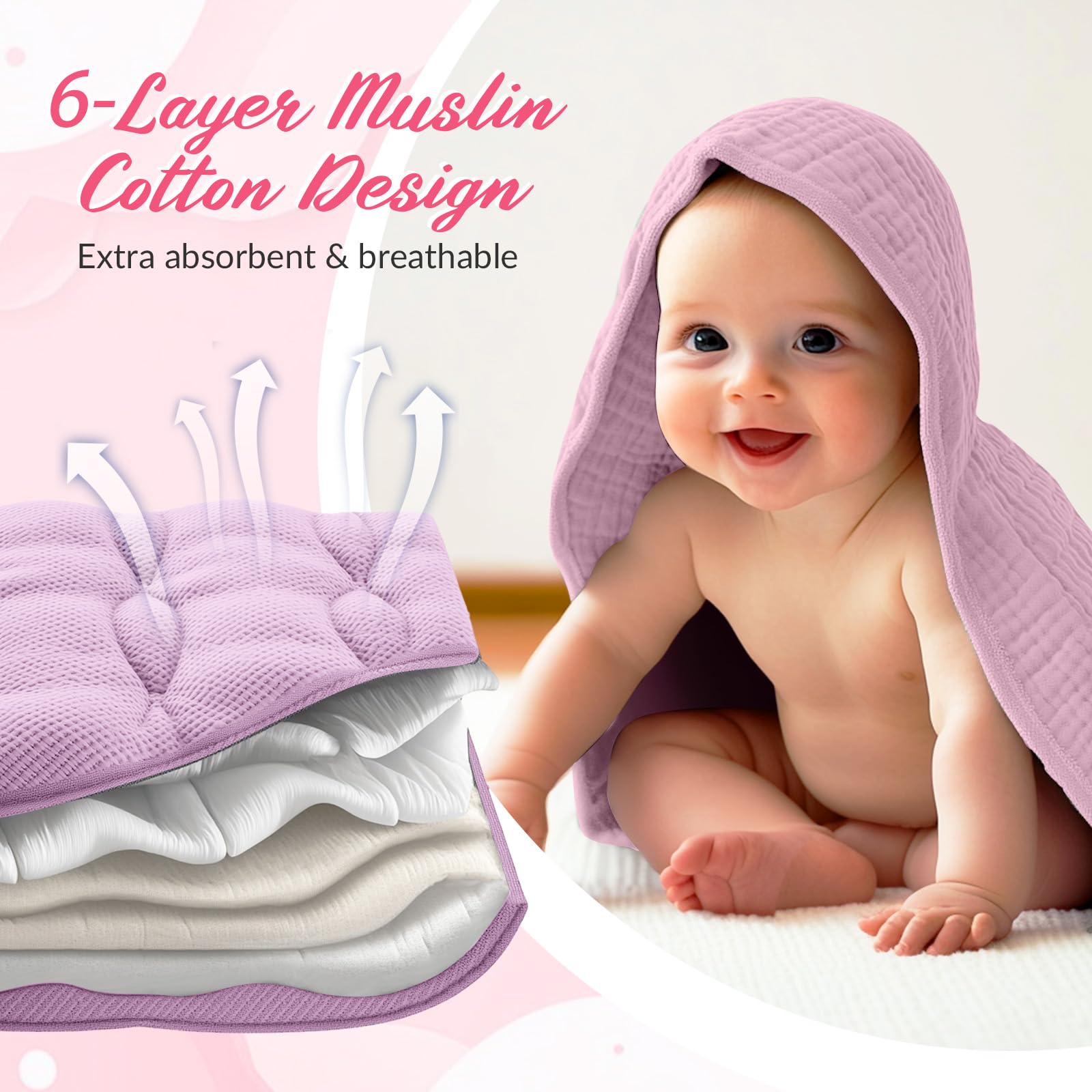 Hahafelt white newborn washcloths gentle on skin and quick moisture lift