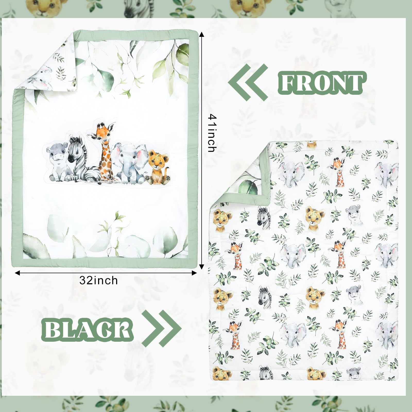 Hahafelt safari animals fitted sheet supports snug crib fit