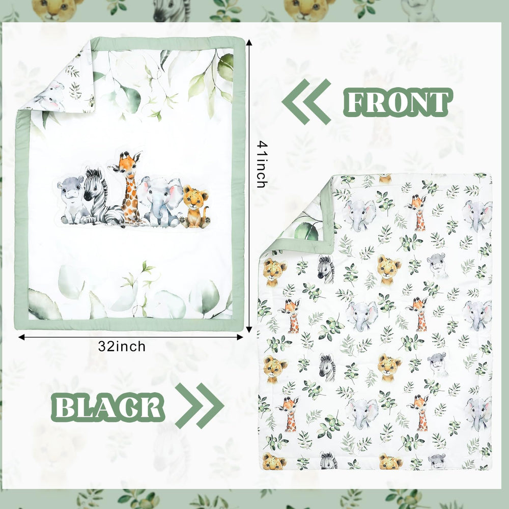 Hahafelt safari animals fitted sheet supports snug crib fit