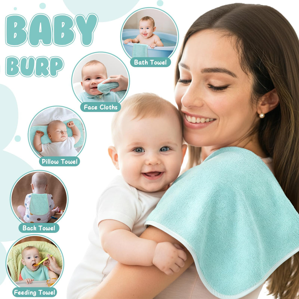 Hahafelt vacuum-packed burp cloths—compact and ready to use.