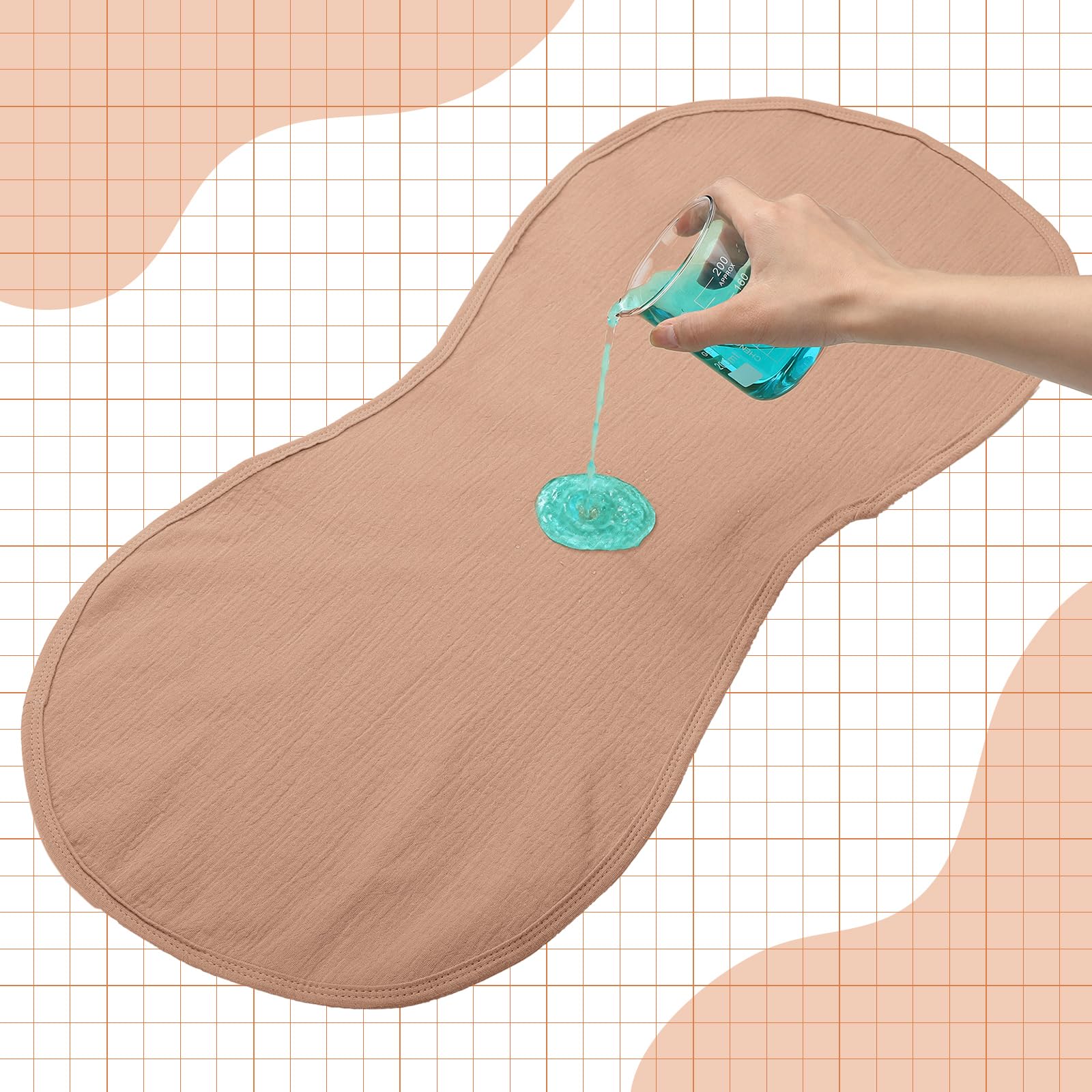 Hahafelt vibrant-colorful-design changing pad liner brightens routine diaper duties