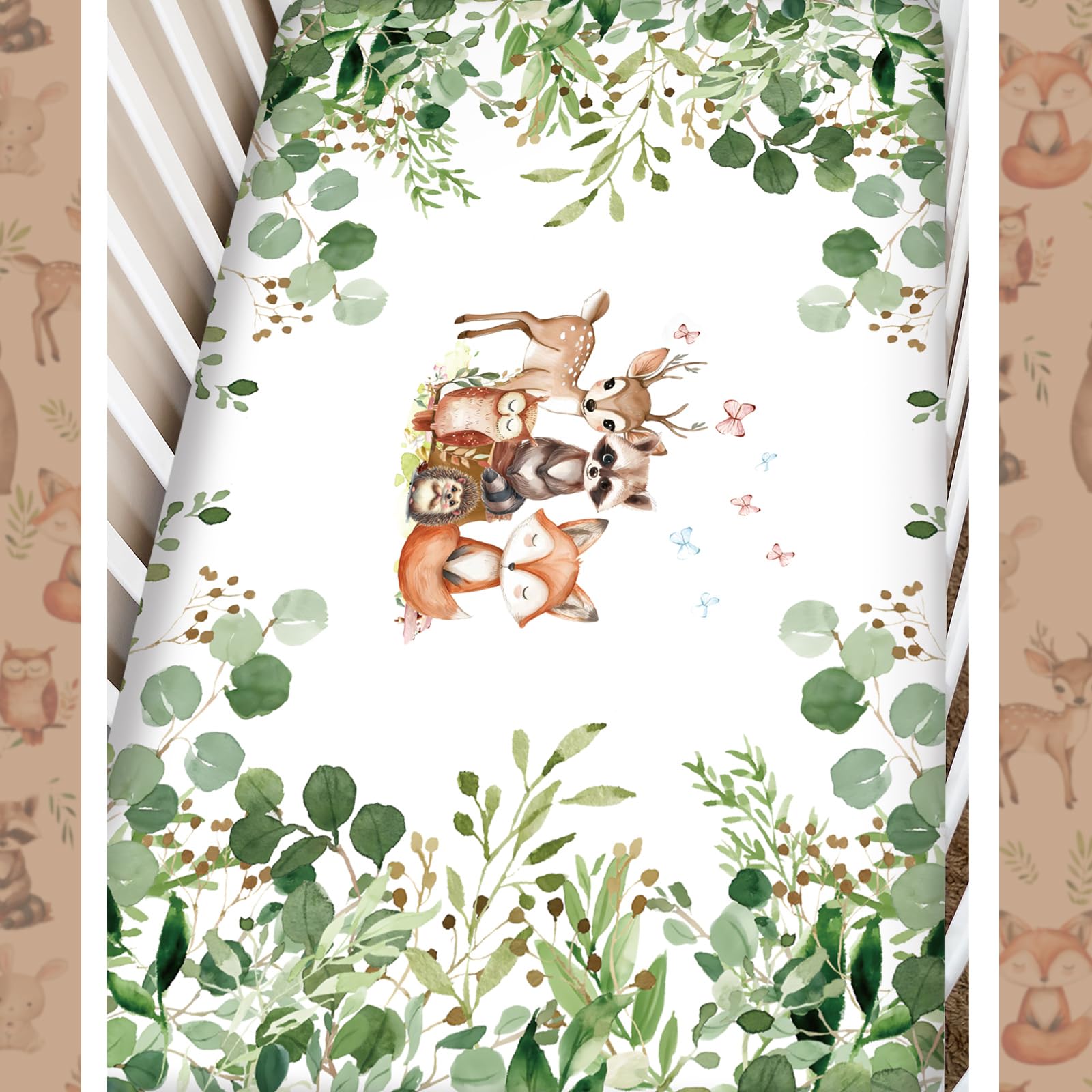 Hahafelt watercolor forest leaves image adds natural, soothing ambiance.