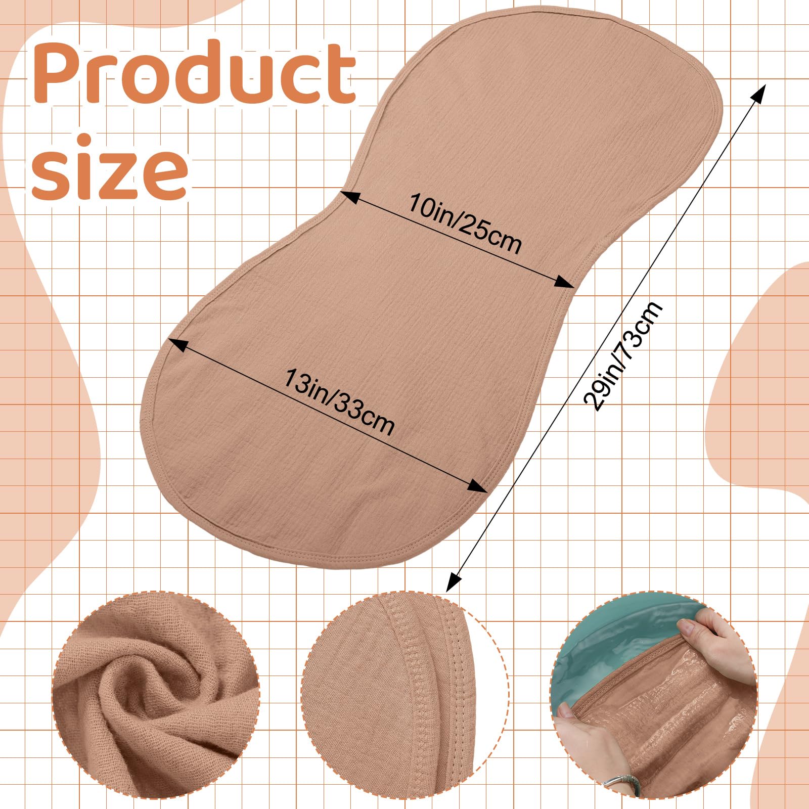 Hahafelt waterproof-compartment changing pad liner keeps messes contained for quick cleanup