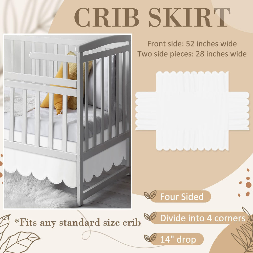 Hahafelt crib skirt close-up stitching highlights durability