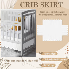 Hahafelt crib skirt close-up stitching highlights durability