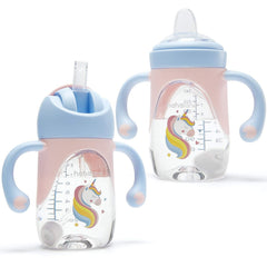 Hahaland sippy cup spout unicorn for spill-free learning.